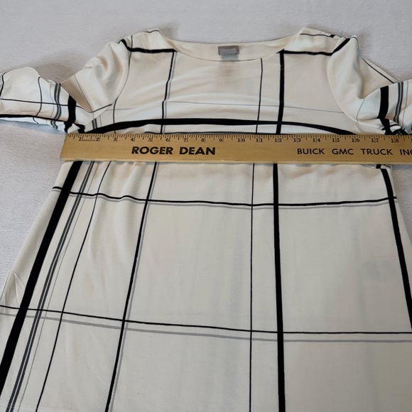 Women's Cream and Black Plaid Top - Picture 6 of 9